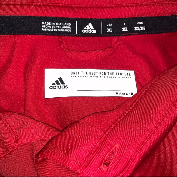 Men’s 3XL ADIDAS CLIMALITE Red RUTGERS UNIVERSITY Athletic Polo Shirt NWOTS 3X - Picture 4 of 12